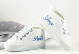 Royal Prince Baby Boy Sneakers – Silver Crown High Tops for Your Little Monarch