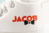 White bowtie high tops, Baby boy shoes, Personalized Baby Shoes, Baby Shoes, Infant Shoes, Soft sole, Baby Gifts, Personalized Baby Gift