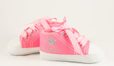 Sparkling Star Pink High-Top Baby Girl Shoes – Personalized Infant Booties (3-18 Months)