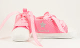 Sparkling Star Pink High-Top Baby Girl Shoes – Personalized Infant Booties (3-18 Months)