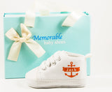 White anchor high tops, Baby Boy Shoes, Personalized Baby Shoes, Baby Shoes, Infant Shoes, Soft sole, Baby Gifts, Personalized Baby Gift