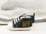 Golden Boy Baby Sneakers, Personalized Baby Gift, Baby Shoe, Baby boy shoe, Personalized Shoes, Infant Shoes, Soft sole, Baby Gifts