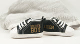 Golden Boy Baby Sneakers, Personalized Baby Gift, Baby Shoe, Baby boy shoe, Personalized Shoes, Infant Shoes, Soft sole, Baby Gifts