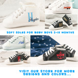 White high tops, Elephant Baby boy shoe, Personalized Baby Shoes, Baby Shoes, Infant Shoes, Soft sole, Baby Gifts, Personalized Baby Gift