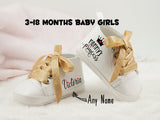 Mommy's Princess Personalized Baby Girl Shoes – First Birthday Gift, Baby Announcement, Baby Shower Gift and Keepsake