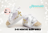 Baptism Girl Shoes, Baby Girl Baptism Outfit, Baptism Booties, Christening Shoes Girl, God Mother Gift, Baby Girl Baptism Gift