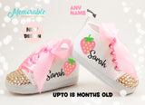Berry First Birthday Baby Shoes, Strawberry Birthday Shoes, Strawberry 1st Birthday Outfit,  Sweet Birthday, 1st Birthday Party