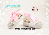Rainbow Birthday Baby Shoes, Rainbow Birthday Shoes, Baby Girl Rainbow Shoes, Personalized Rainbow Outfit