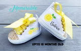 Lemon Sweet One Birthday Shoes – Perfect for 1st Birthday, Baby Shower, Summer Lemonade Party, Personalized Lemon Baby Girl Booties