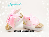 Butterfly Baby Shoes, Baby High Top Sneakers, Personalized Name, Other Colors Are Available