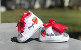 Berry First Birthday Baby Shoes, Strawberry Birthday Shoes, Strawberry 1st Birthday Outfit,  Sweet Birthday, 1st Birthday Party