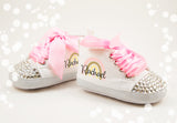 Rainbow Birthday Baby Shoes, Rainbow Birthday Shoes, Baby Girl Rainbow Shoes, Personalized Rainbow Outfit