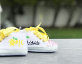 Lemon Sweet One Birthday Shoes – Perfect for 1st Birthday, Baby Shower, Summer Lemonade Party, Personalized Lemon Baby Girl Booties