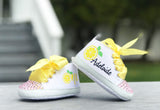Lemon Sweet One Birthday Shoes – Perfect for 1st Birthday, Baby Shower, Summer Lemonade Party, Personalized Lemon Baby Girl Booties