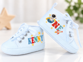 Personalized First Trip Around the Sun Baby Boy Shoes – Rocket Astronaut First Birthday & Cake Smash Sneakers