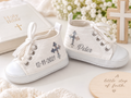 Personalized Baby Boy Baptism Shoes – Christening Crib Shoes & Baptism Gift