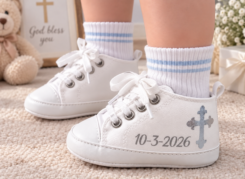 Personalized Baby Boy Baptism Shoes – Christening Crib Shoes & Baptism Gift