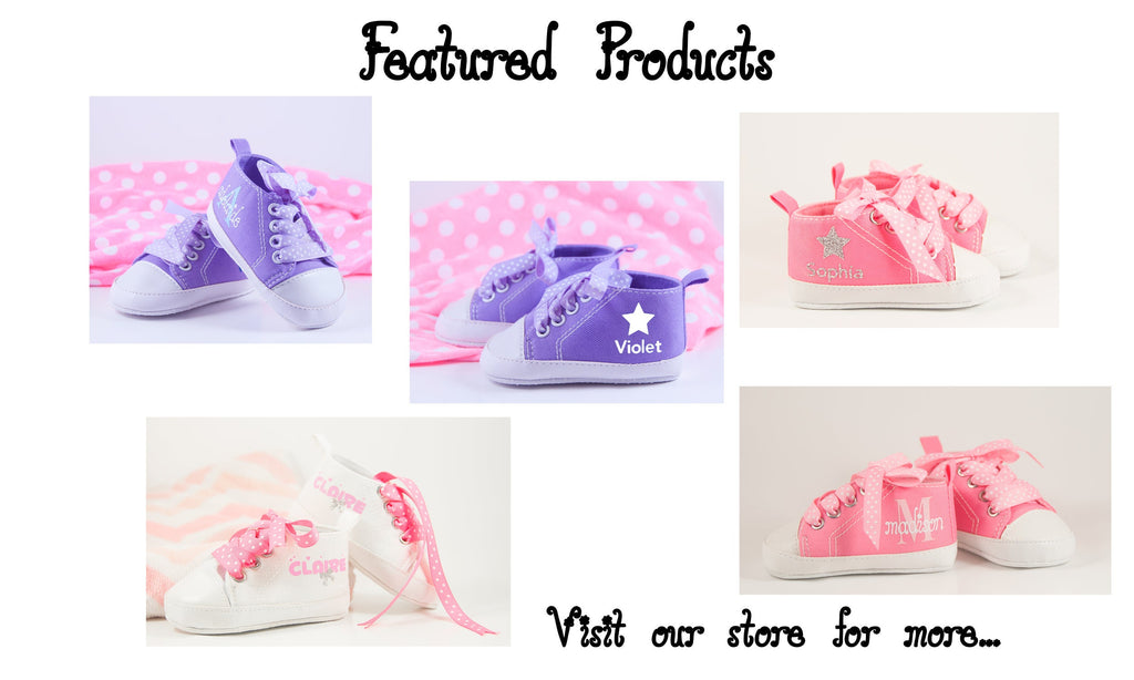 Personalized Princess Crown Baby Girl Shoes – First Birthday Outfit & Baby Shower Gift