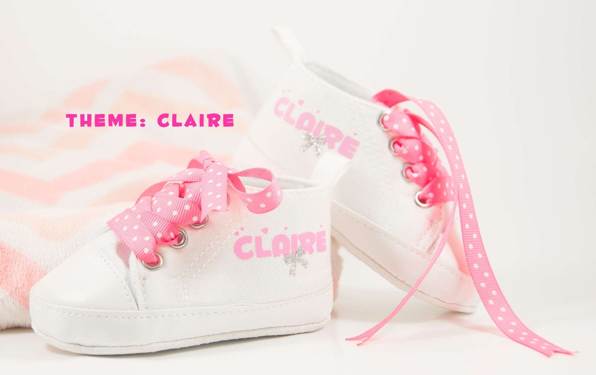 Personalized Baby Shoes with Pink Diamonds / Baby hotsell Shower Gift/ Unique Gifts for Baby Girl / Baby Girl Gift