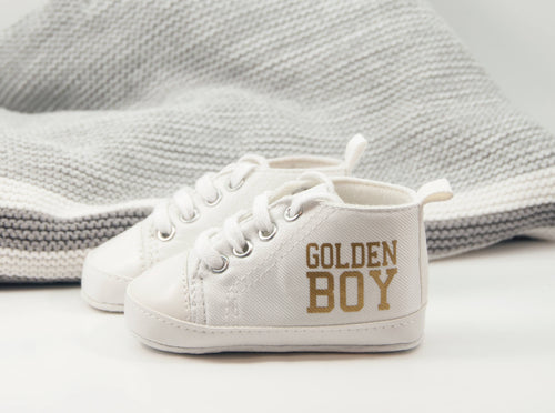Golden boy baby shoe, first birthday gift, Photo Shoot, 1st birthday, Baby gift, Baby Shoes, Infant Shoes, Soft sole, Personalized Baby Gift