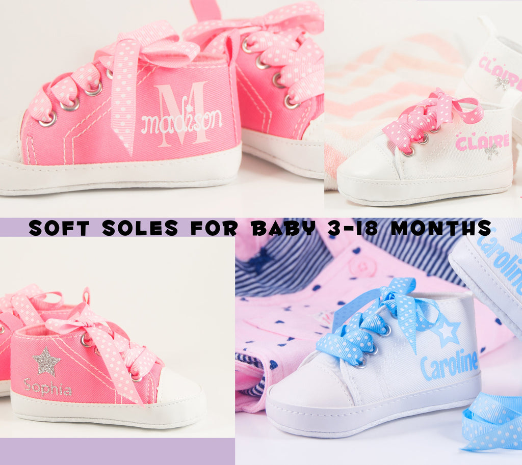 Personalized 1st Birthday Baby Girl Shoes – ONE Birthday Girl Outfit