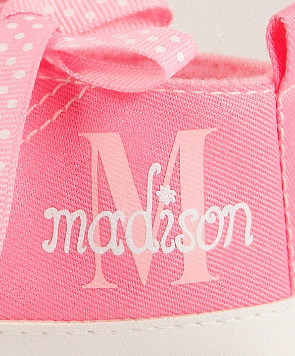 Personalized Pink High-Top Baby Girl Shoes – Monogrammed and Adorable