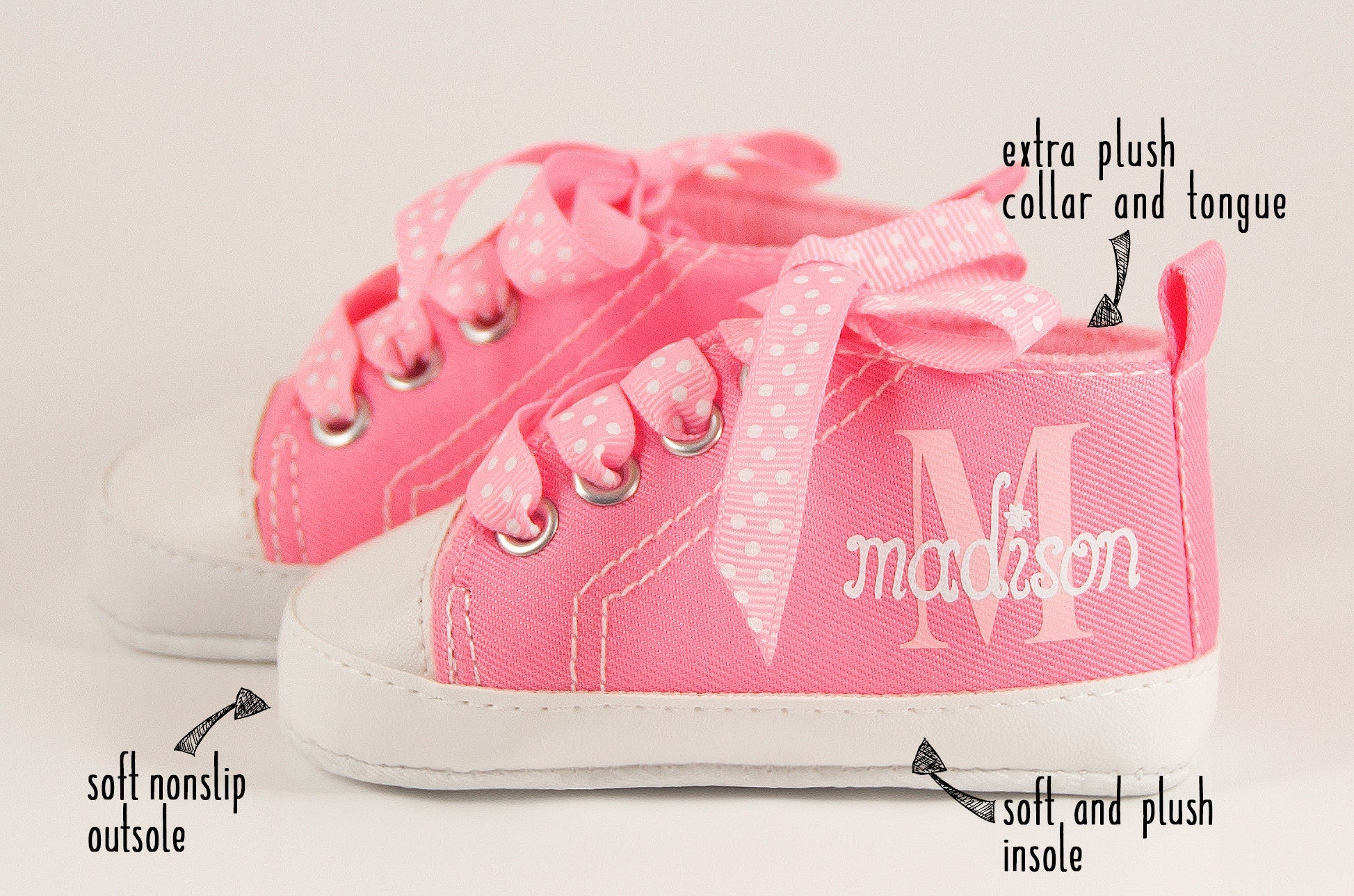 Baby Girl Sneakers, baby shower gift, first birthday outfit, baby outfit, newborn outfit, Baby Girl Shoes, 1st birthday gift