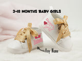 Daddy's Girl Sparkling Crown Baby Shoes – Personalized Baby Gift, Baby Announcement Gift, Perfect for Your Little Princess