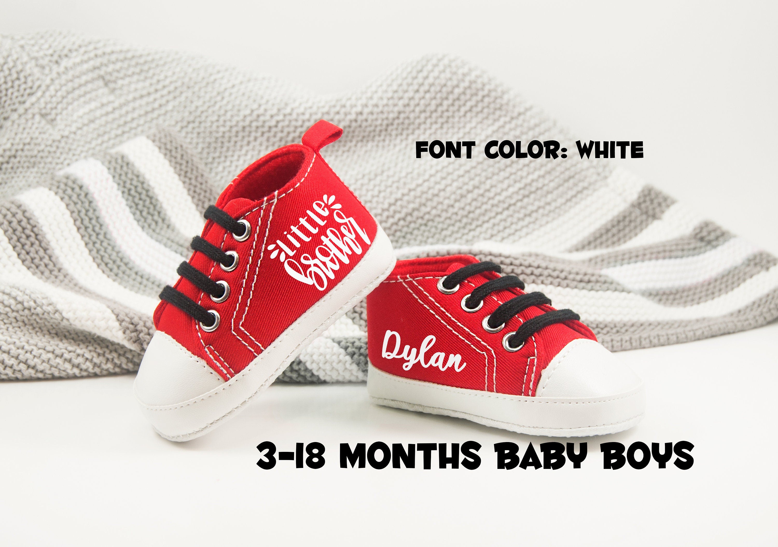 Little Brother Baby High Tops, Personalized Baby Shoes, personalized baby shoes Baby Shoes, Infant Shoes, Baby Gifts, Personalized Baby Gift
