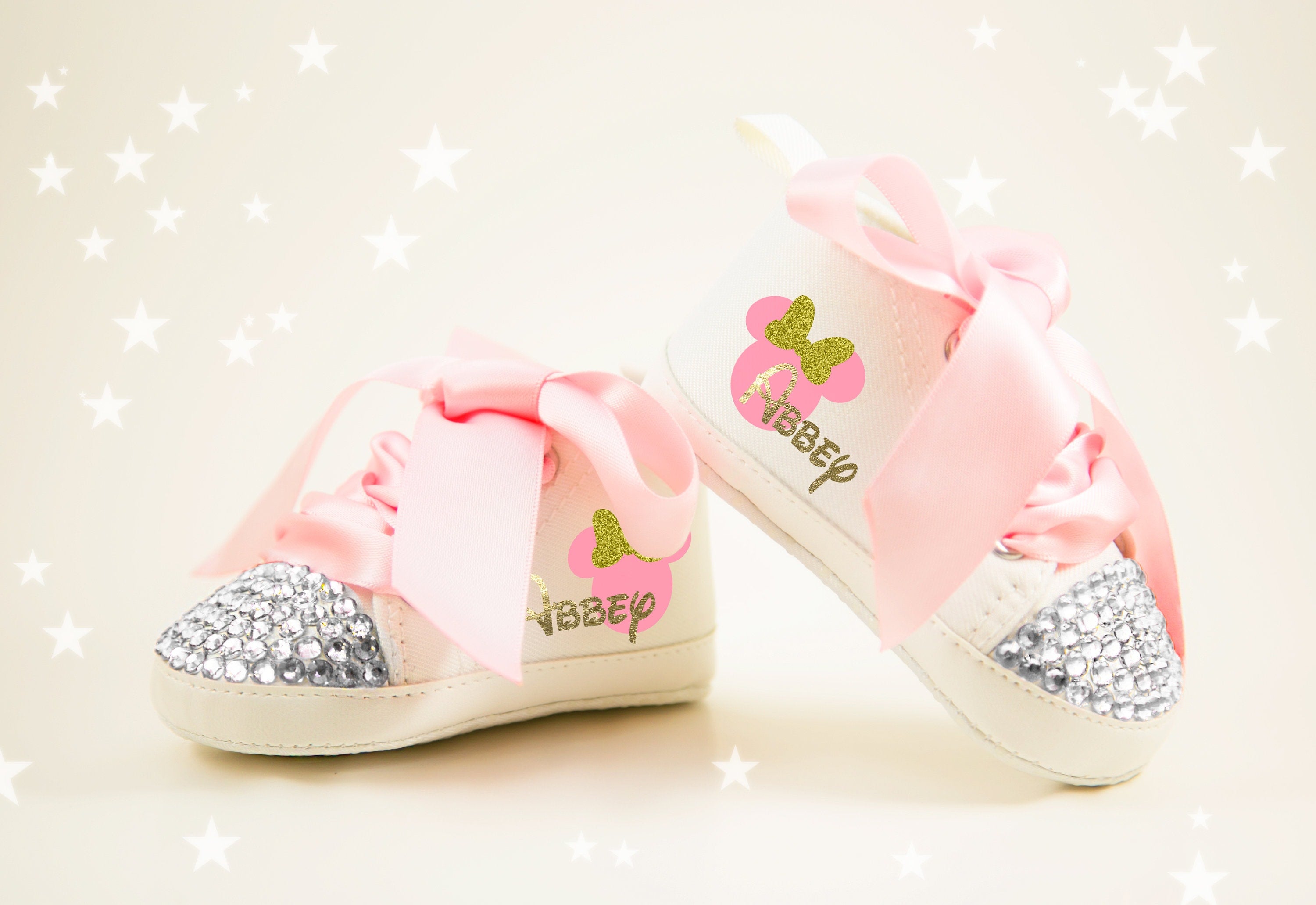 Minnie Mouse Baby Shoes, Minnie Baby Shower, Baby Birthday Gift, Personalized Baby Gift, Baby Shoes, Infant Shoes