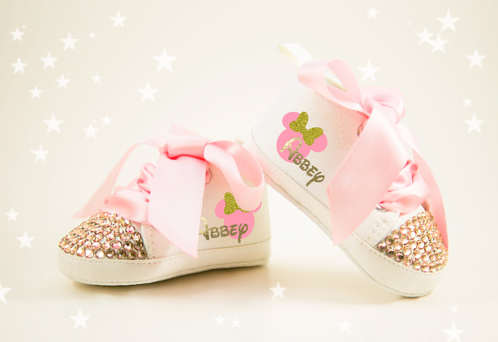 Minnie Mouse Baby Shoes, Minnie Baby Shower, Baby Birthday Gift, Personalized Baby Gift, Baby Shoes, Infant Shoes