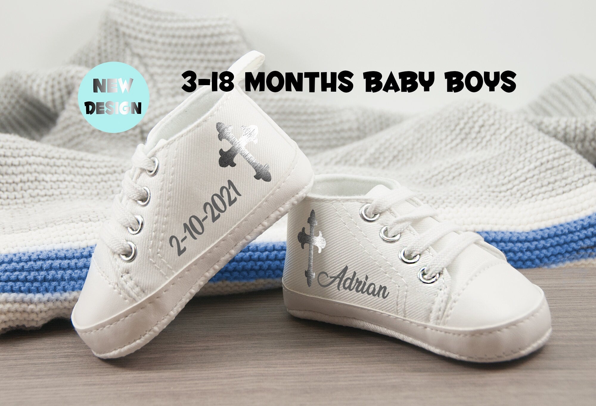 Baptism Gift for Baby Boy, Baby Boy Baptism Shoes, Christening Boy Shoes