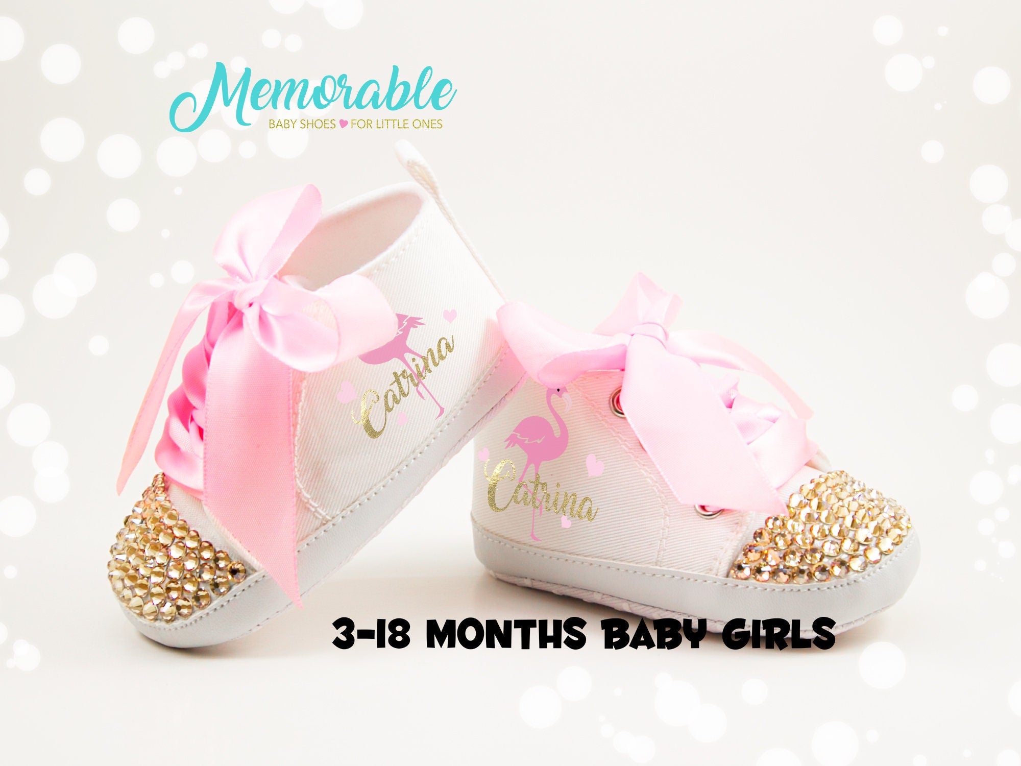 Flamingo Baby Girl Shoes, Flamingo 1st Birthday Shoes, Flamingo Baby Outfit, Flamingo Baby Shower Gift