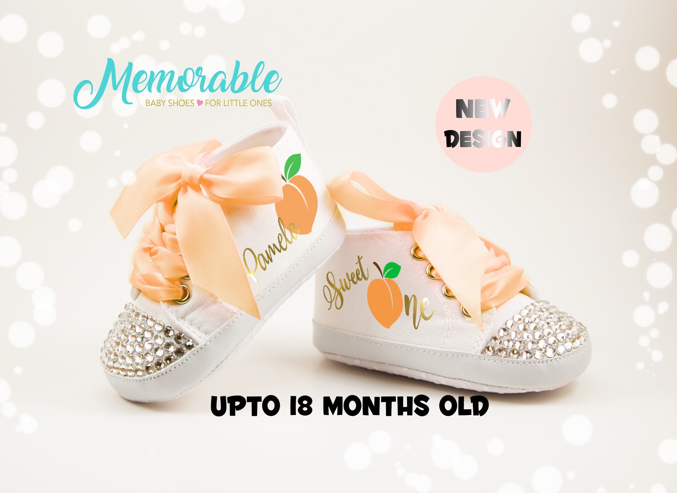 sweet one peach baby shoes